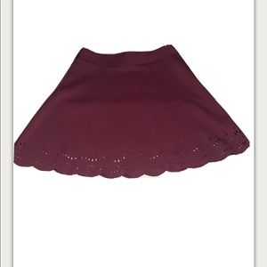 Loft Skirt Size 0  Womens Wine Color NWOT